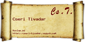 Cseri Tivadar névjegykártya